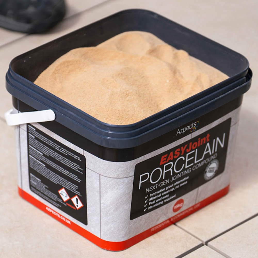 Azpects EASYJoint White Gold Porcelain Jointing Compound Tub 15kg Image 2