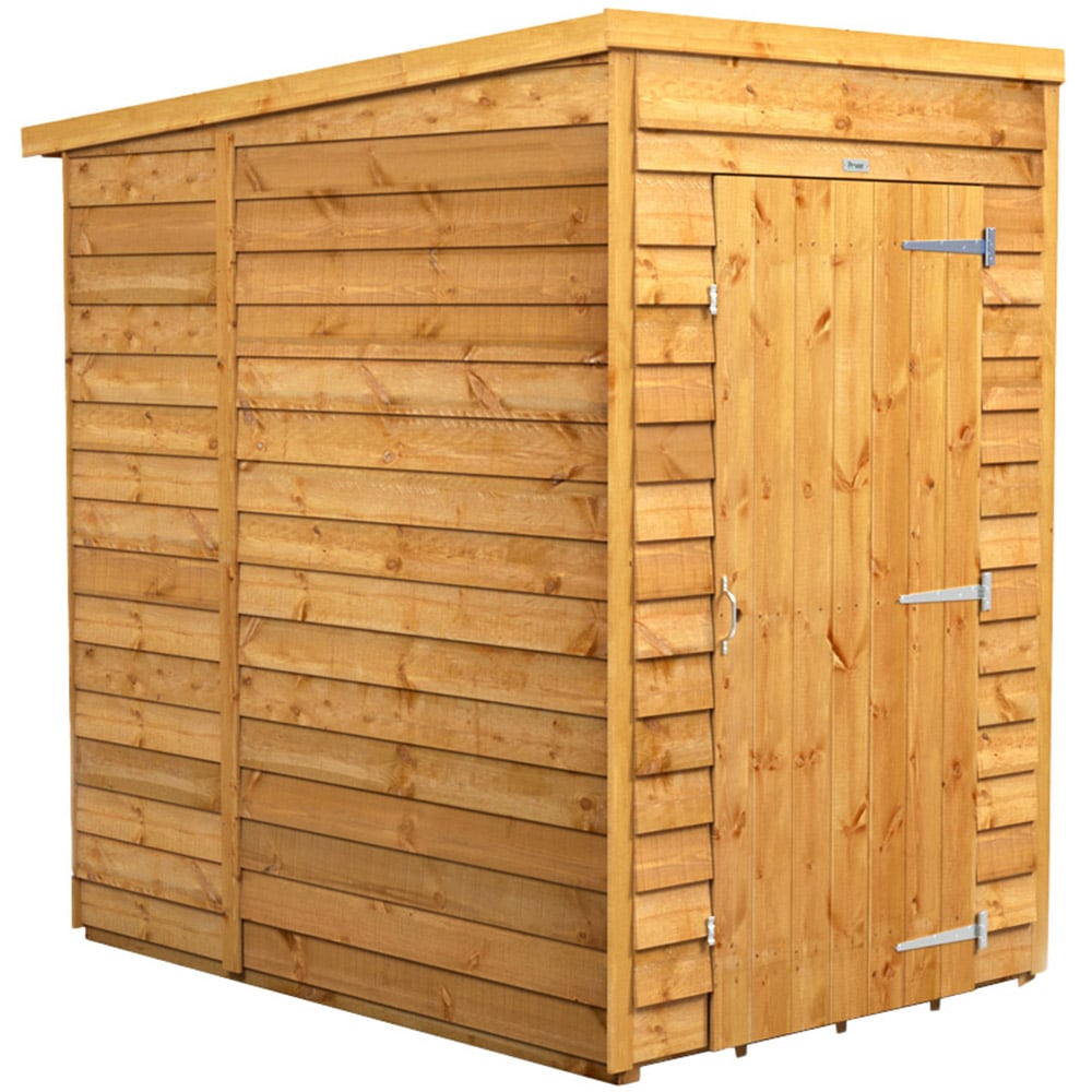 Power 4 x 6ft Overlap Pent Garden Shed Image 1