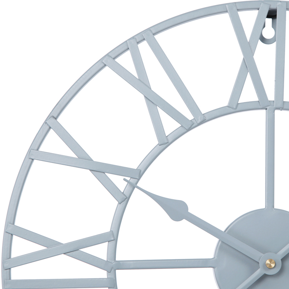 EOS Grey Skeleton Wall Clock with Roman Numerals 40cm Image 4