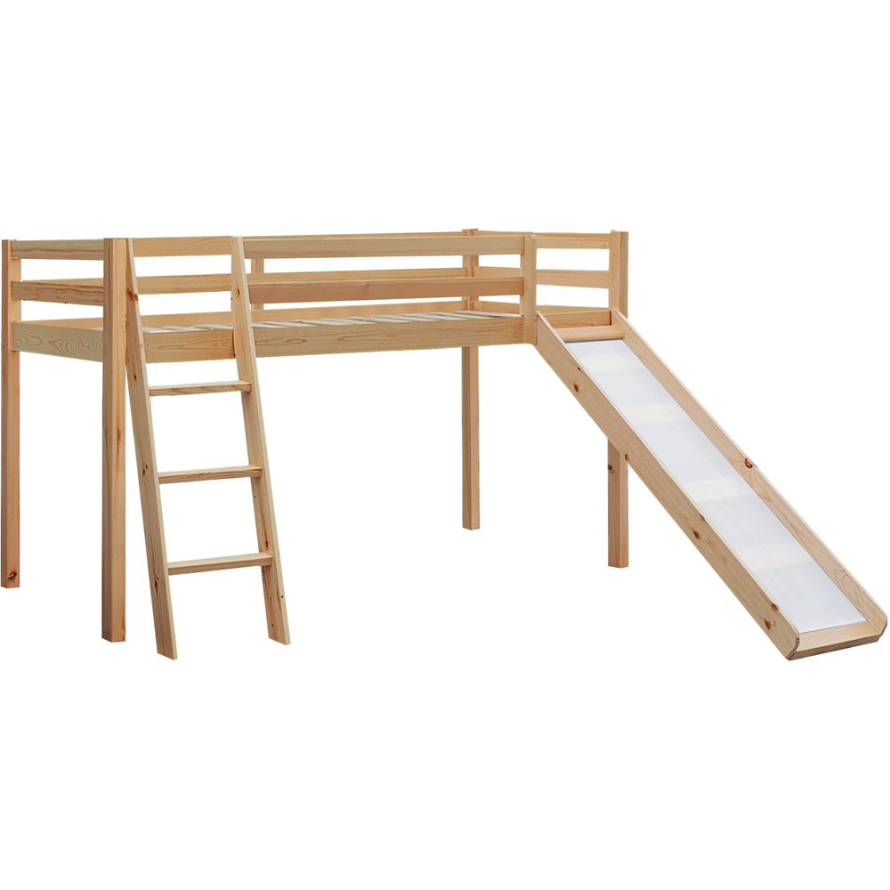 Brooklyn Single Natural Mid Sleeper Bed with Slide Image 2