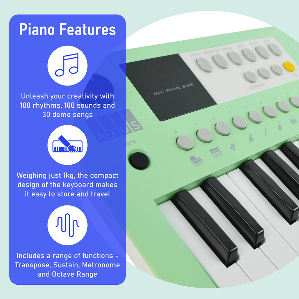 AXUS 37 Key Mint Green Mini Keyboard Image 3