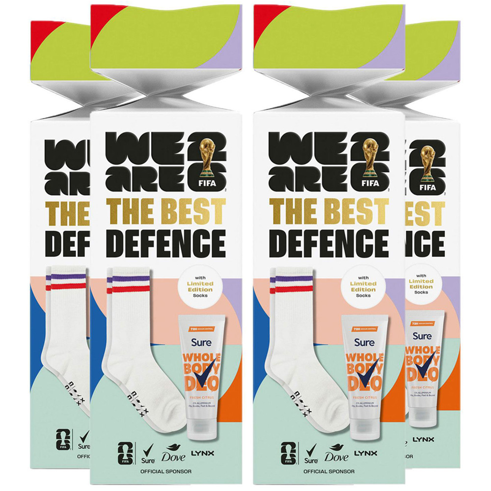 Sure FIFA The Best Defence Fresh Citrus Scent Whole Body Deodorant and Socks Gift Set 4 Pack Image 1