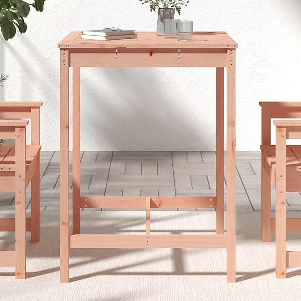 vidaXL 2 Seater Solid Douglas Wood Slatted Garden Dining Table Natural Image 1