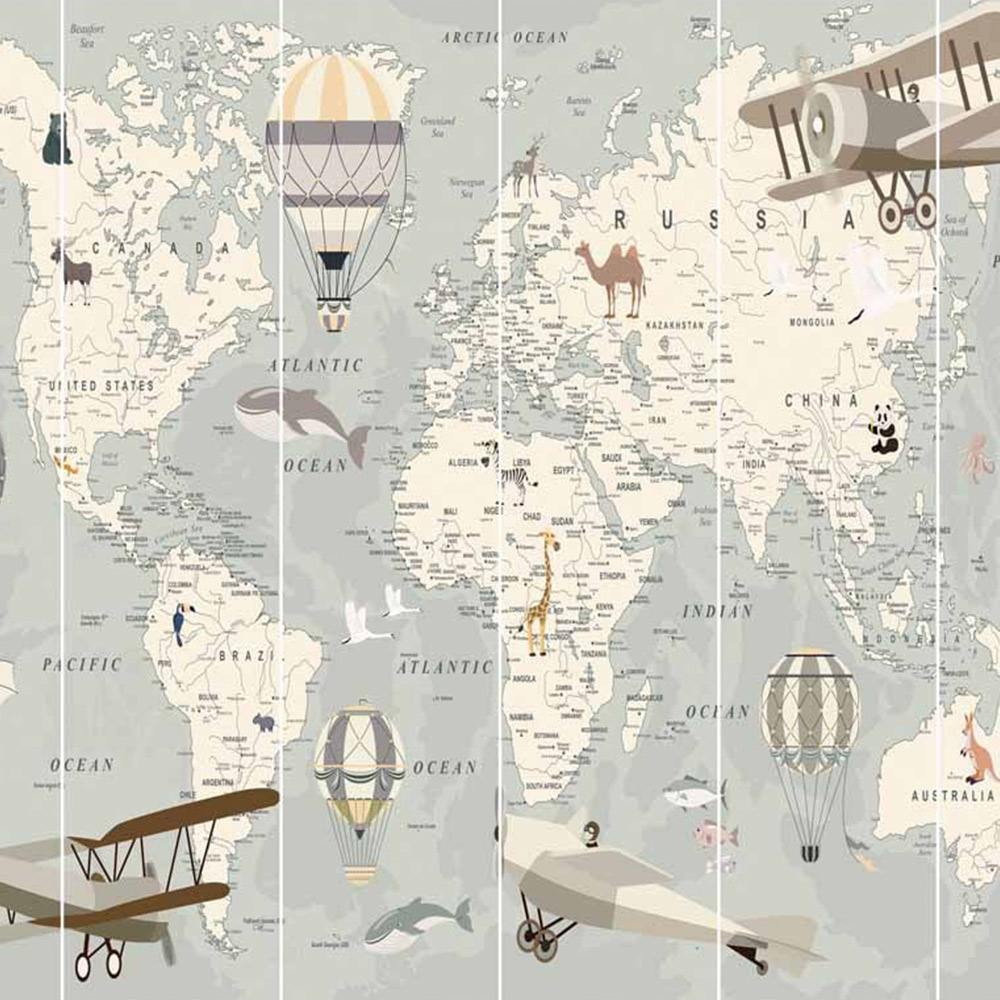 Walltastic Map of the World Wall Mural Image 2