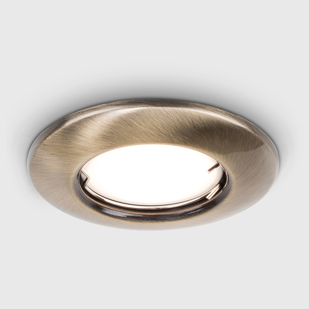ValueLights Antique Brass Warm White LED Ceiling Downlight 6 Pack Image 3