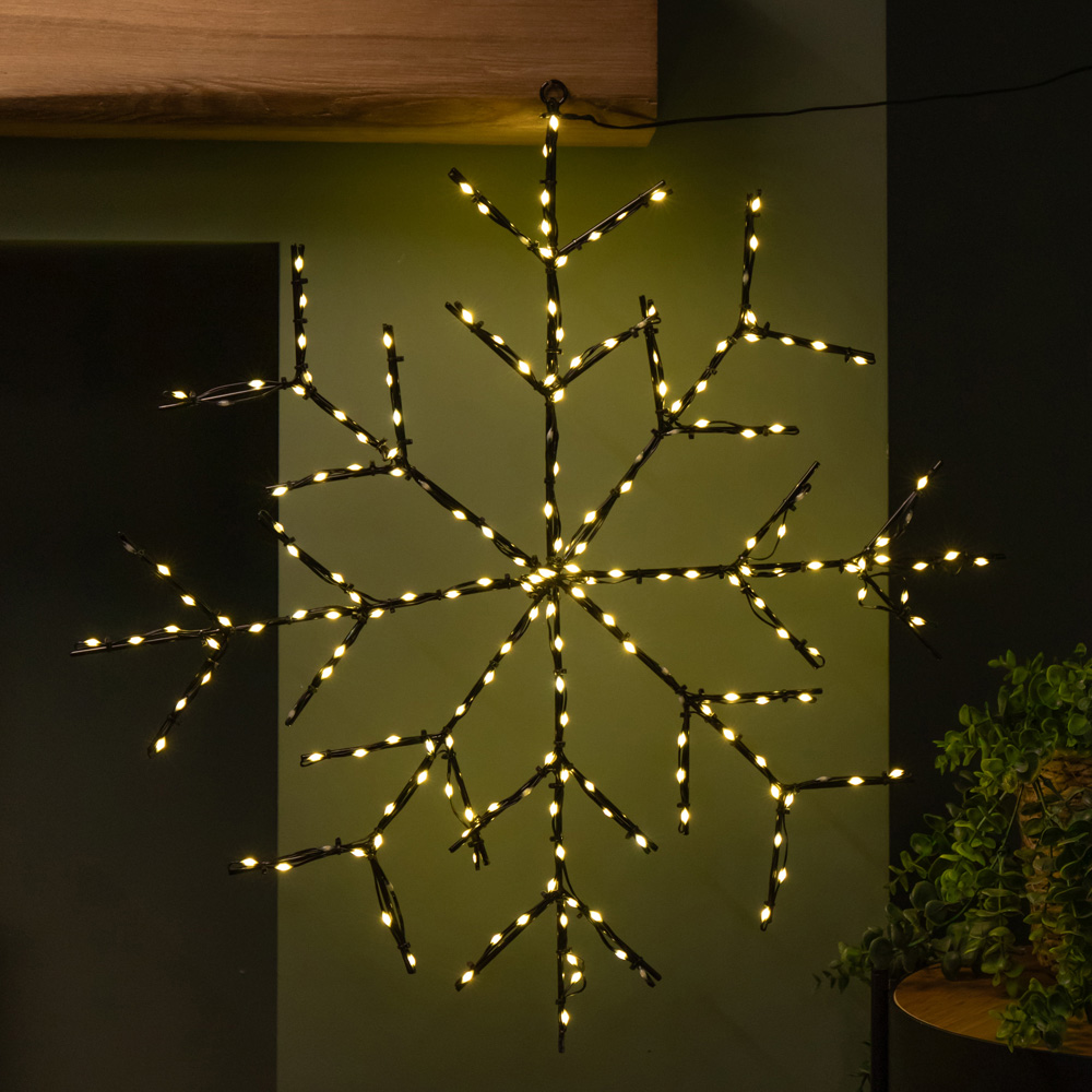 Samuel Alexander 196 Warm White LED Light-Up Twinkling Christmas Snowflake 61cm Image 3