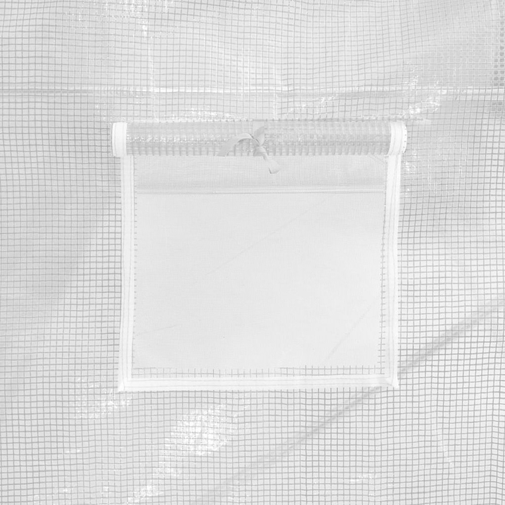 vidaXL White Polyethylene Galvanised Steel Frame 59 x 9.8ft Greenhouse Image 6