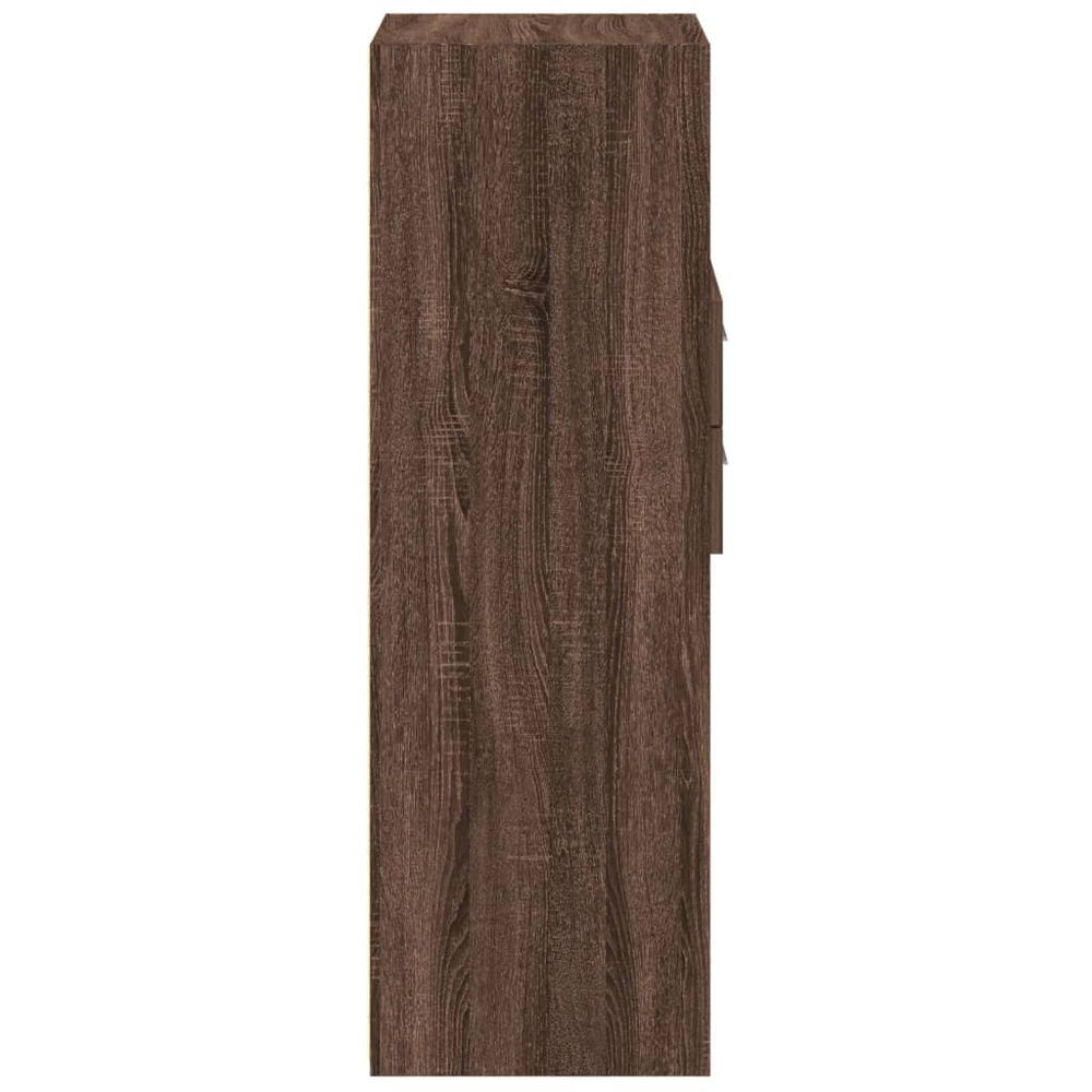 vidaXL 2 Drawer 3 Shelf Brown Oak Highboard Image 5