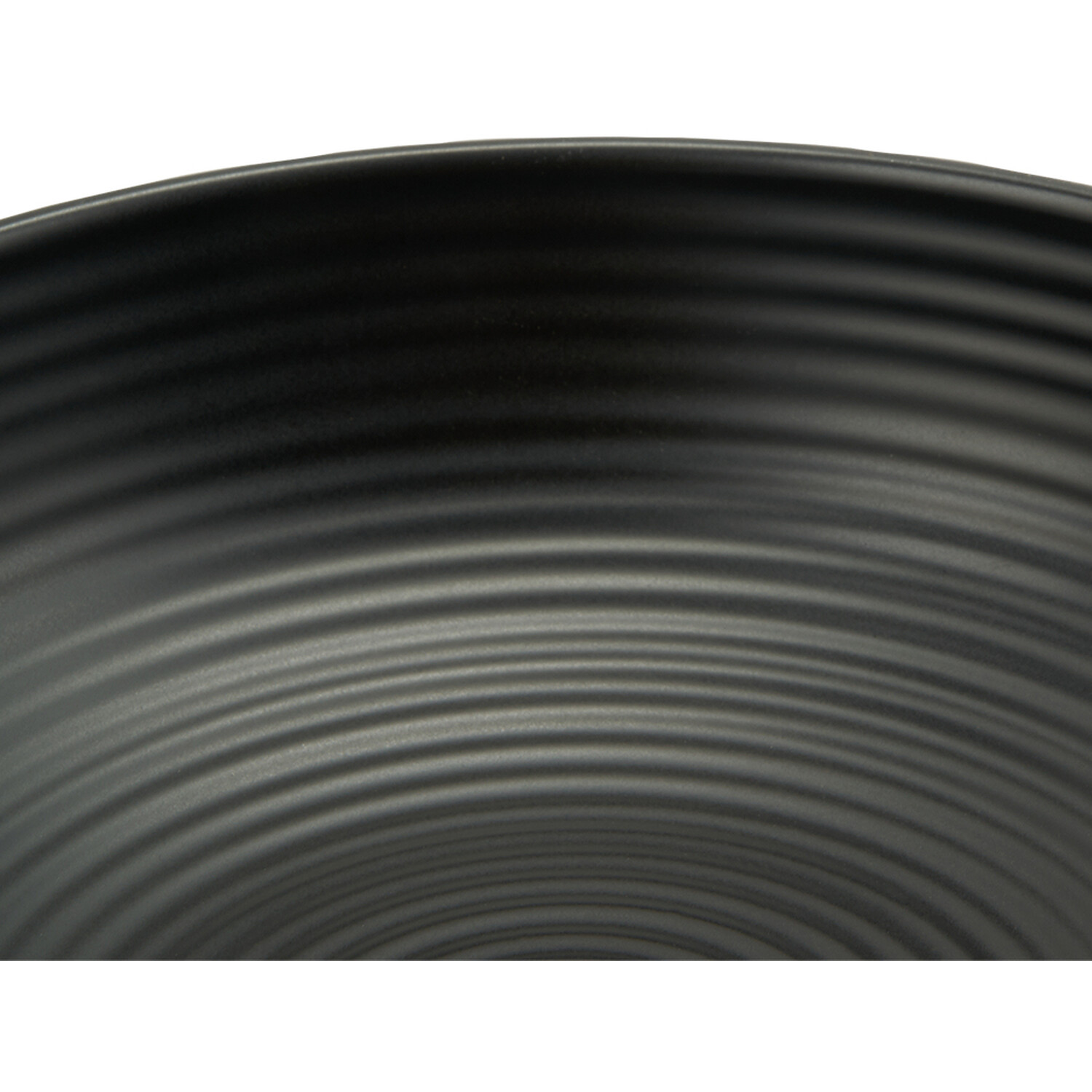 Nera 24cm Black Ribbed Serving Bowl Image 4