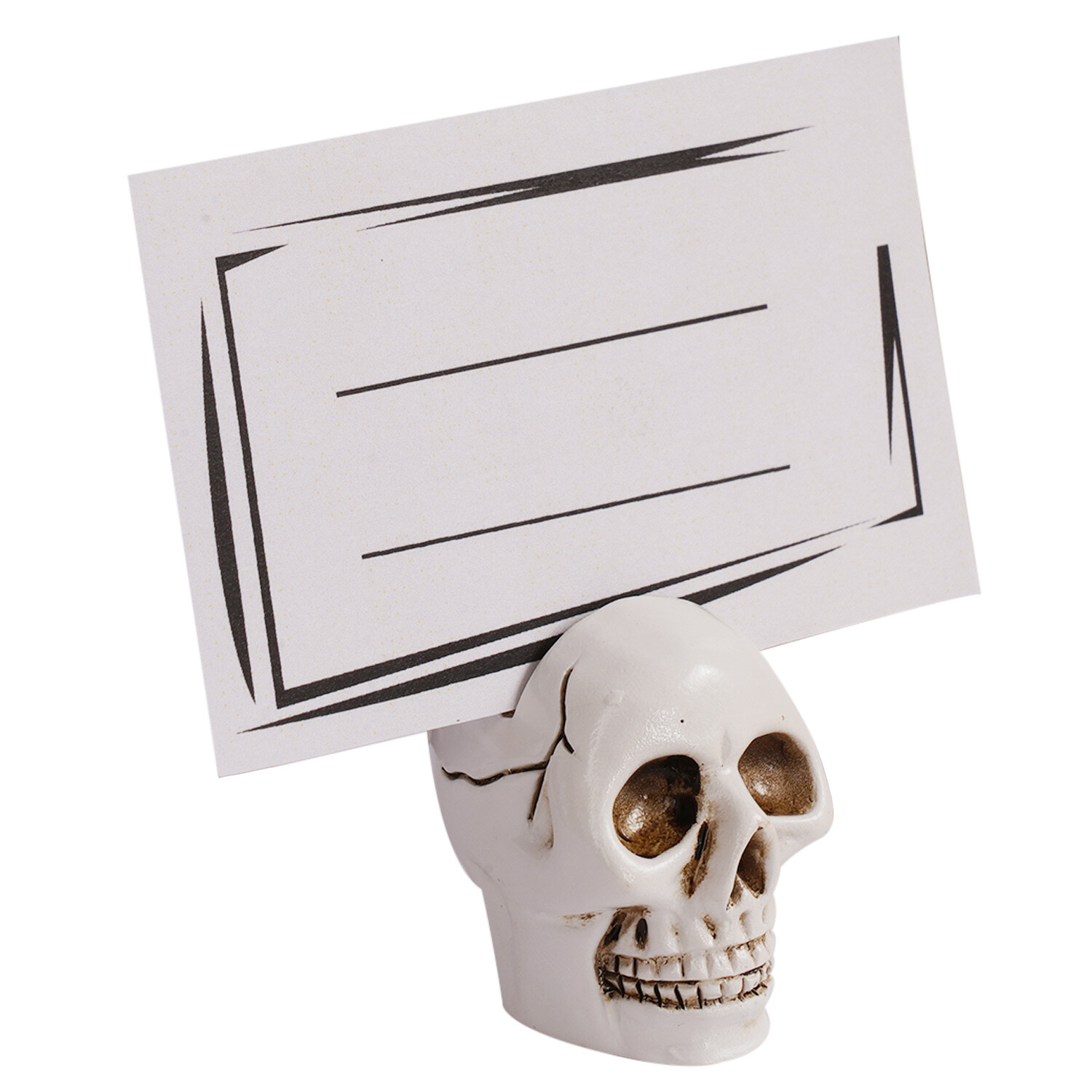 Pack of 6 Skull Place Card Holders - White Image 5