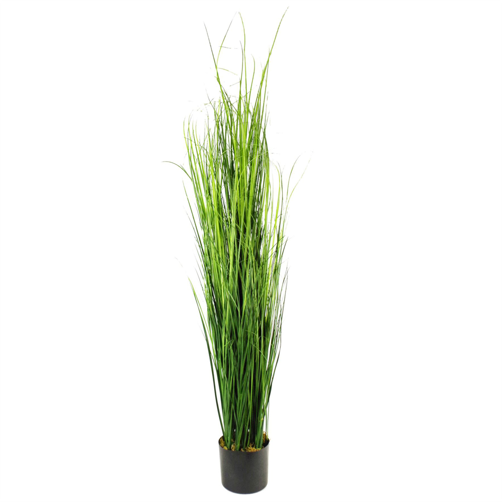 Leaf Onion Grass Artificial Plant with Copper Metal Planter 130cm Image 4