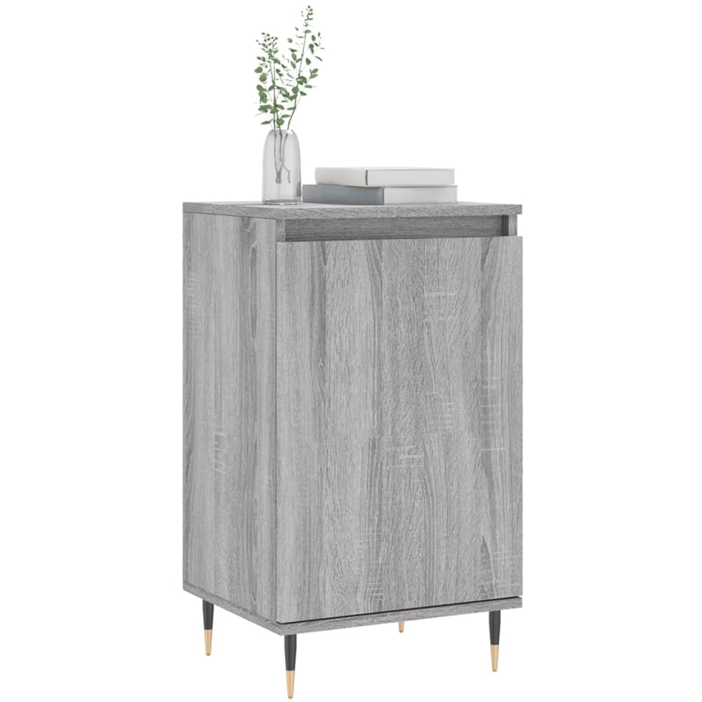 vidaXL Single Door Grey Sonoma Sideboard Set of 2 Image 3