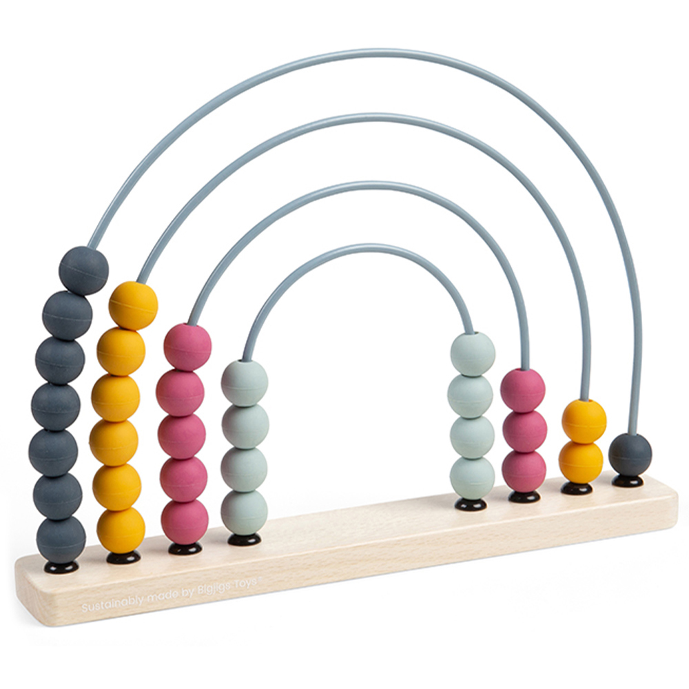 Bigjigs Toys Wooden Rainbow Abacus Image 1