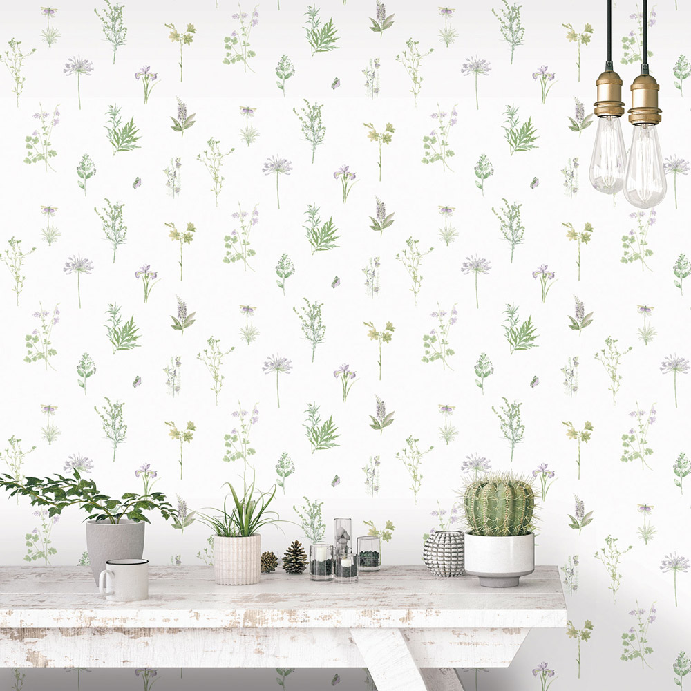 Galerie Evergreen Botanical Multicolour Wallpaper Image 2