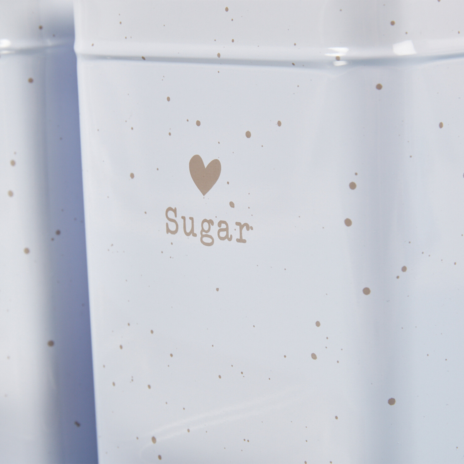 Set of 3 Gold Hearts Metal Tins - White Image 8