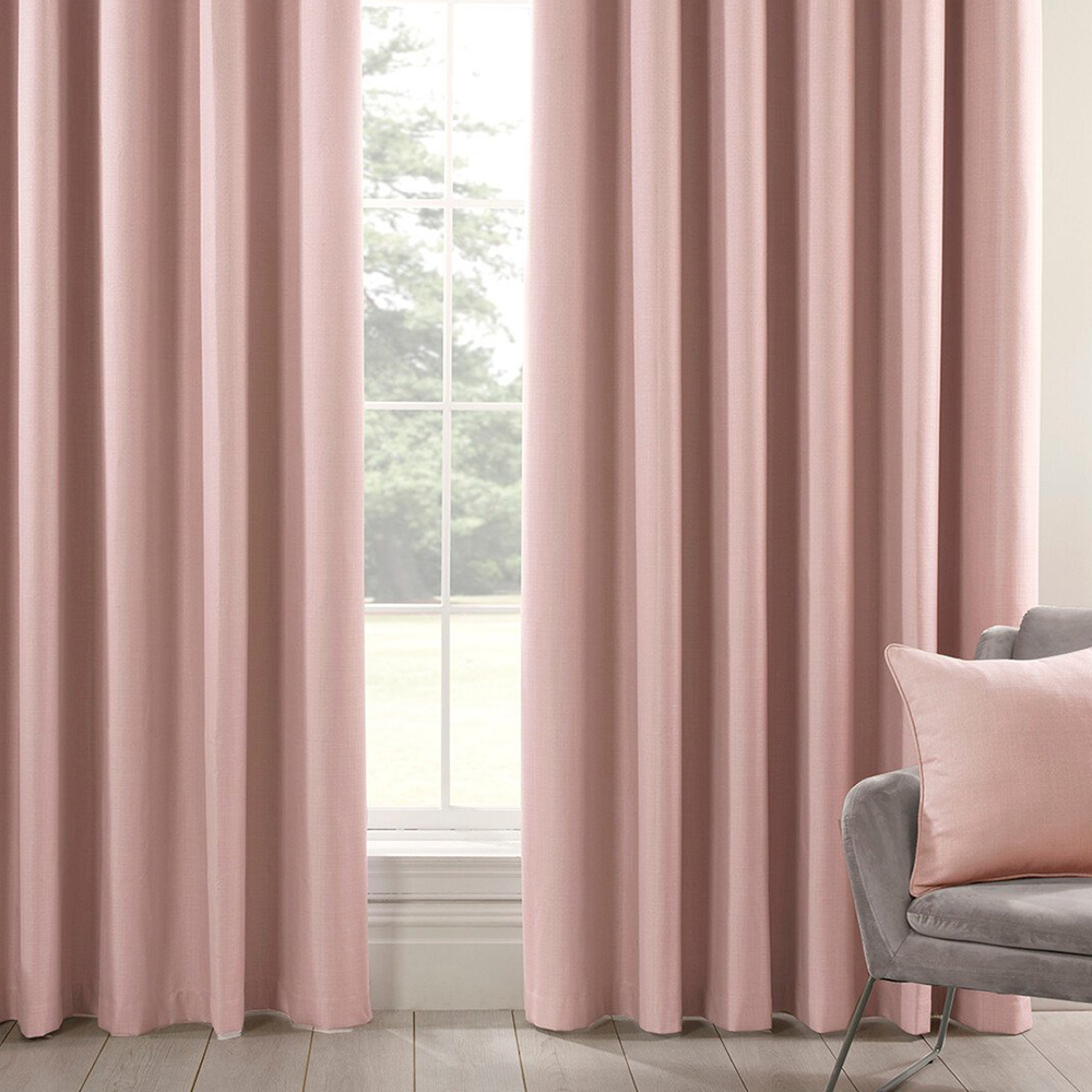 Divante Hoxton Blush Blackout Eyelet Curtains 168cm Image 6
