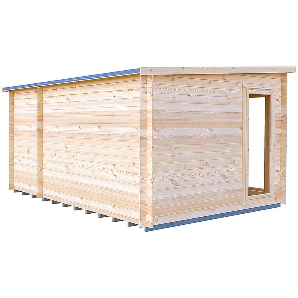 Shire Walsoken 10 x 14ft Dual-Purpose Pent Garden Log Cabin with Integral Storage Image 3