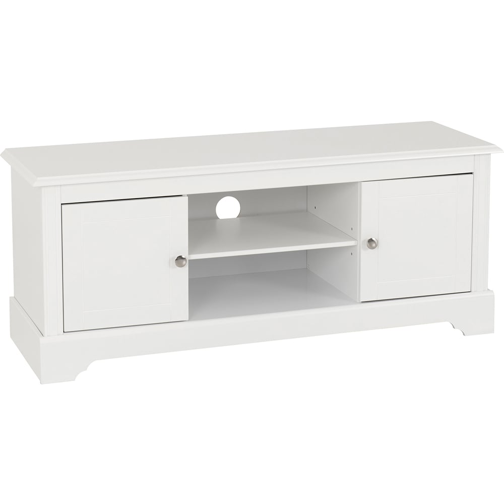 Seconique Stratford 2 Door White TV Unit Image 2