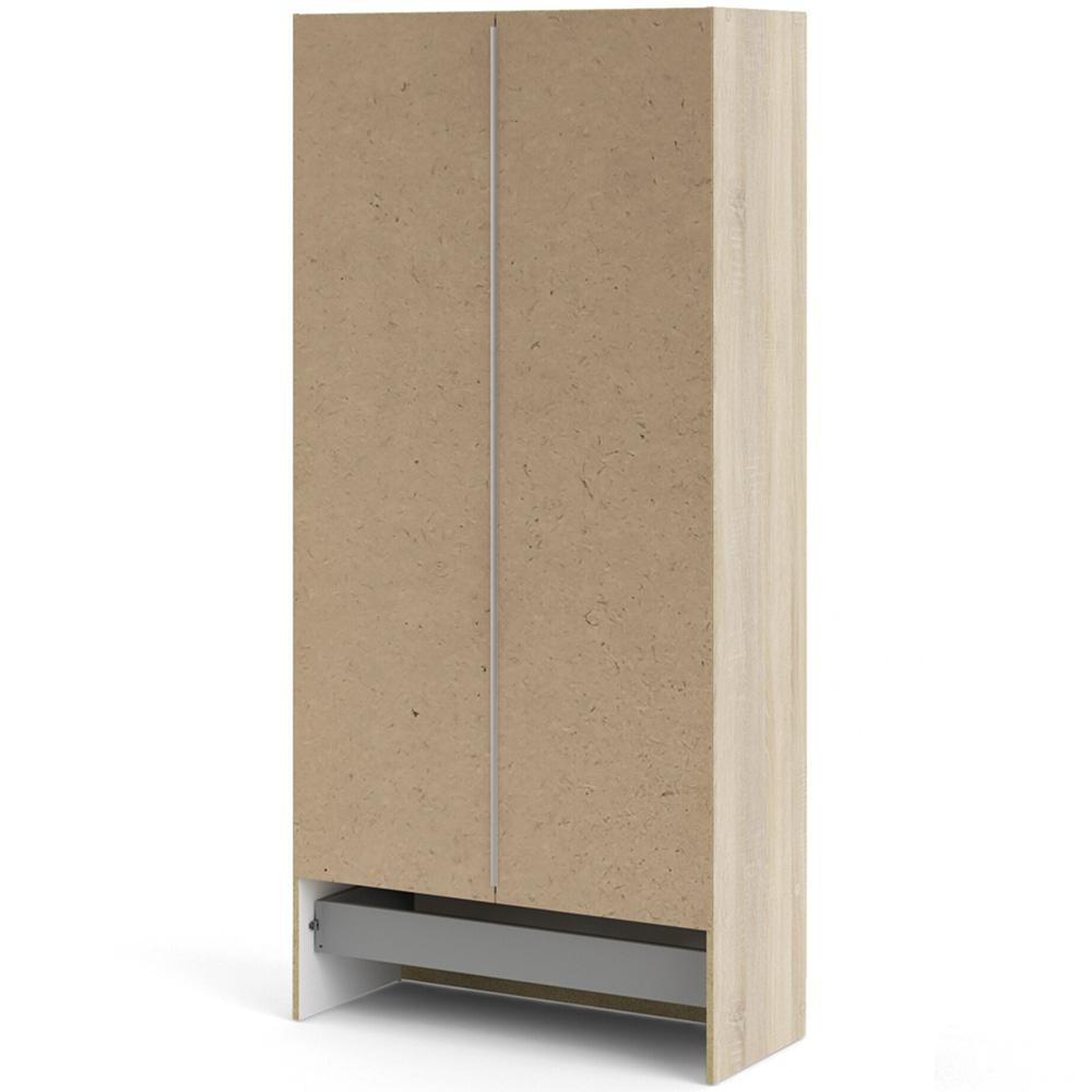 Florence Space Single Drawer 2 Door Oak Wardrobe Image 6