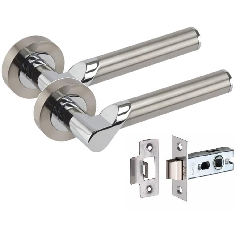 Golden Grace Satin Nickel Polished Chrome Titan Handle Pair 52mm 4 Pack Image 2