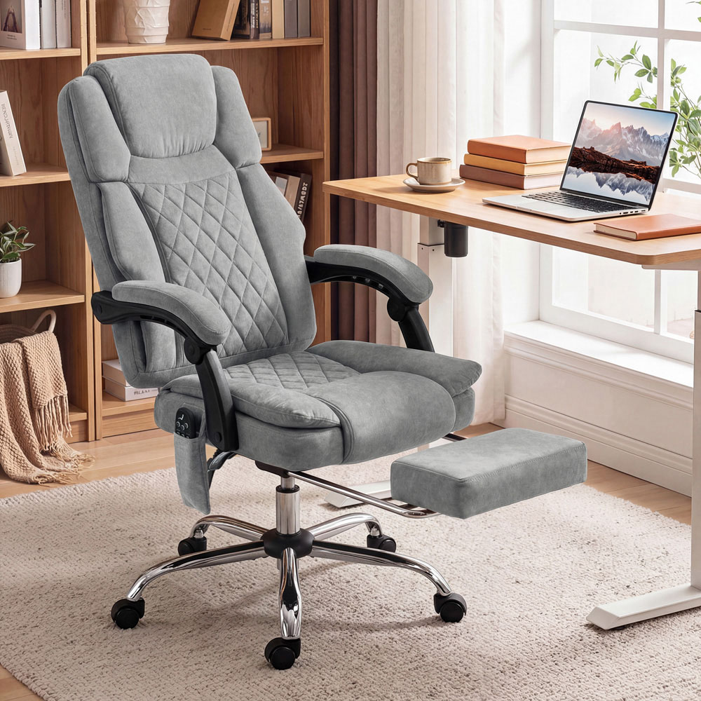 Portland Grey Massage and Heat Executive Office Chair Image 3