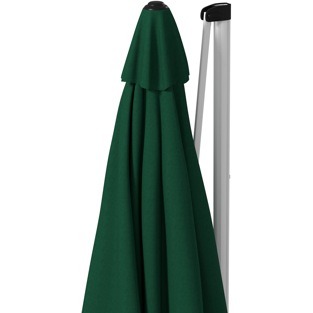 Outsunny Green Crank and Tilt Cantilever Parasol with Cross Base 3m Image 3