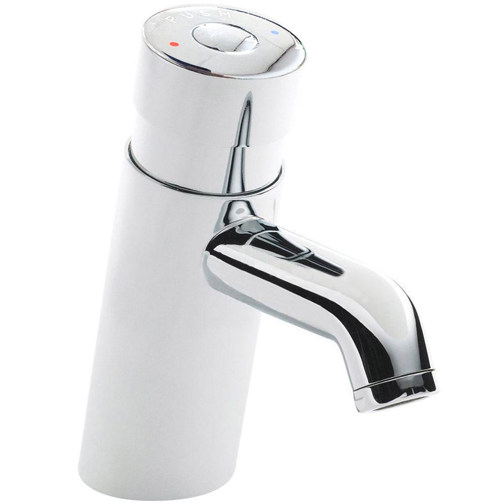 Nes Home Marin Chrome Round Non Concussive Basin Mixer Tap Image 1