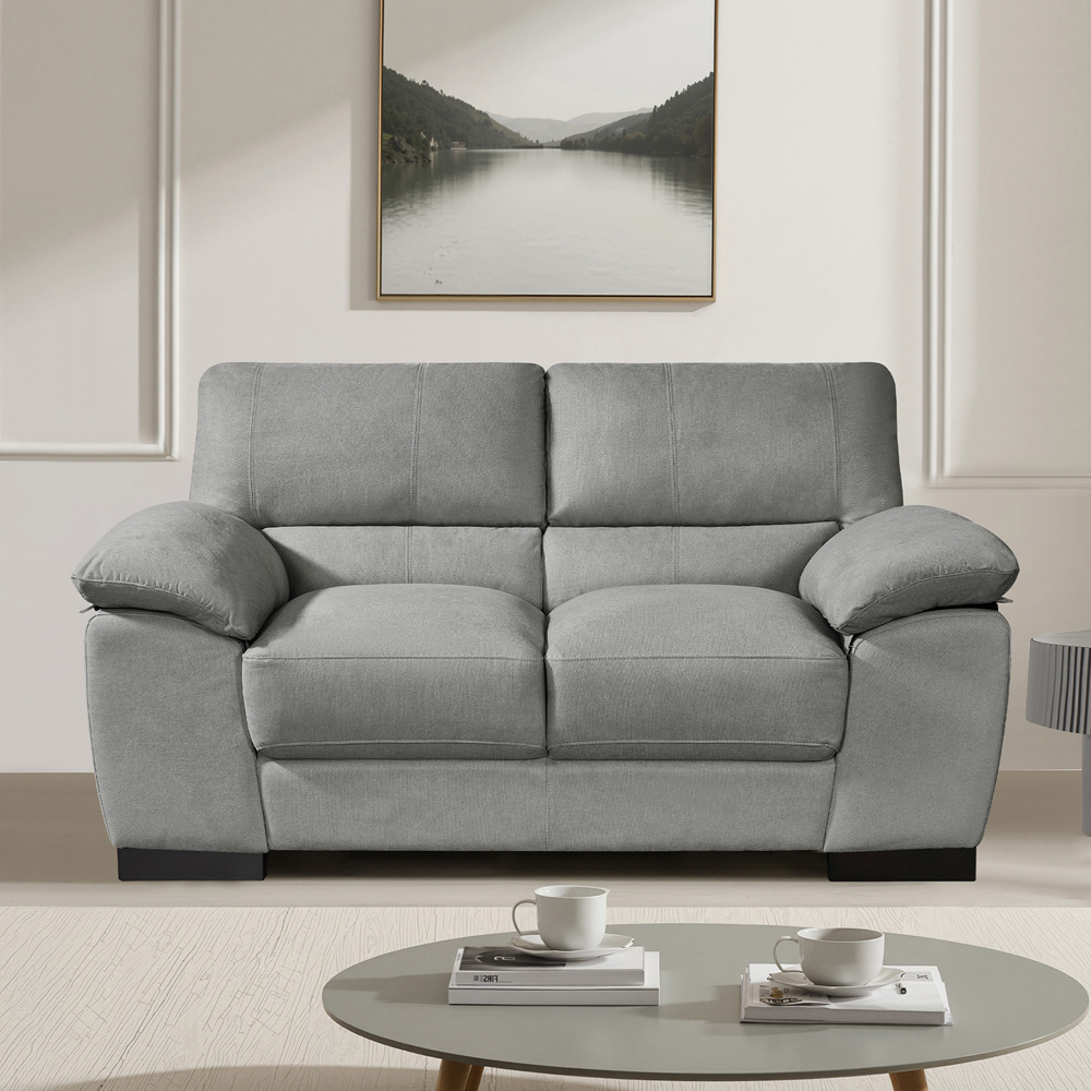 Artemis Home Mellette 2 Seater Grey Fabric Sofa Image 3