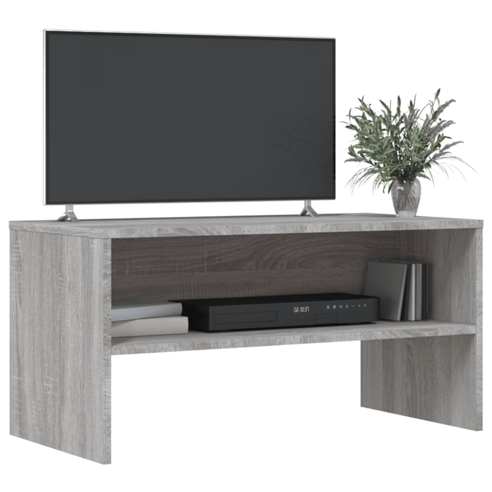vidaXL Single Shelf Grey Sonoma TV Cabinet Image 3