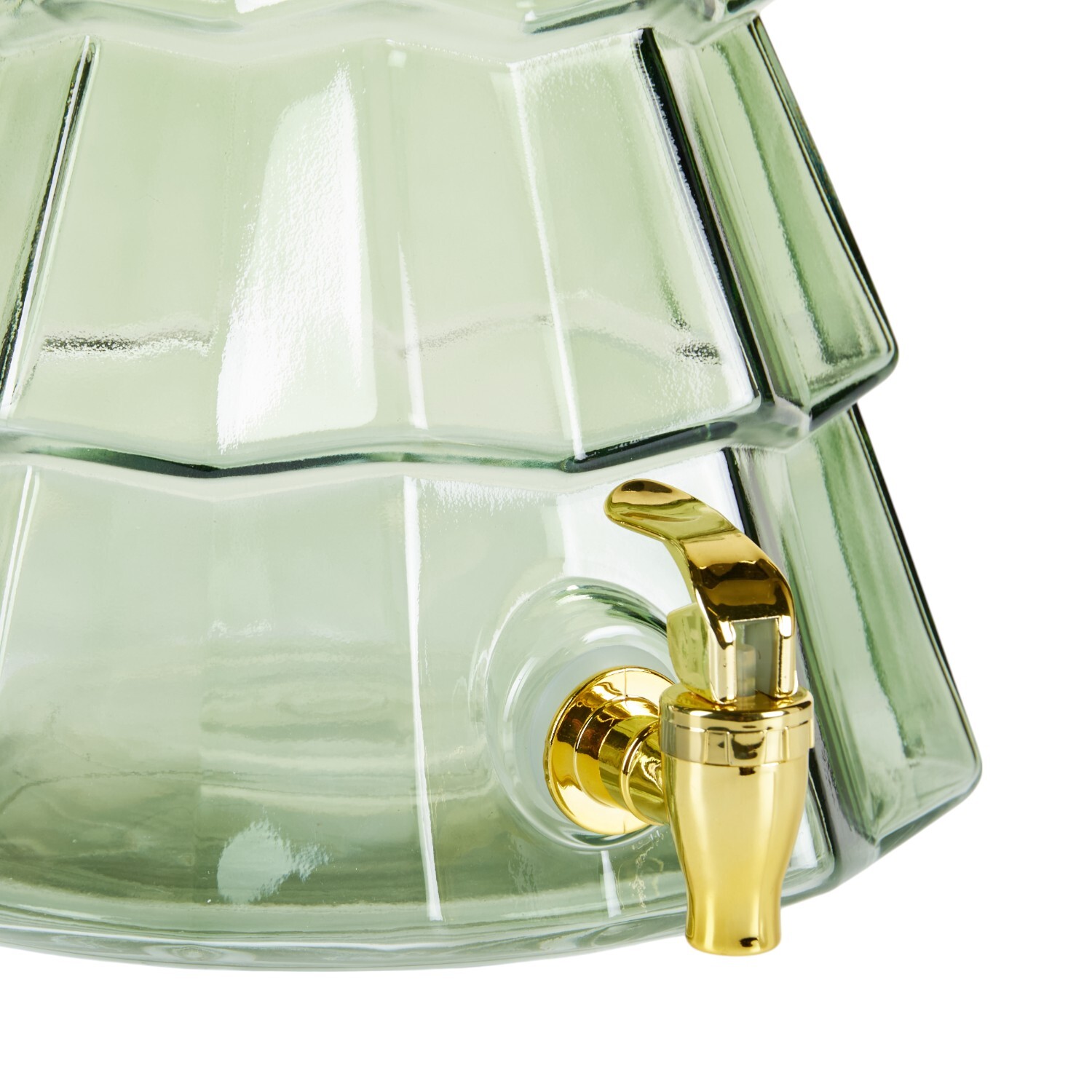 Xmas Tree Glass Drinks Dispenser Green Image 2