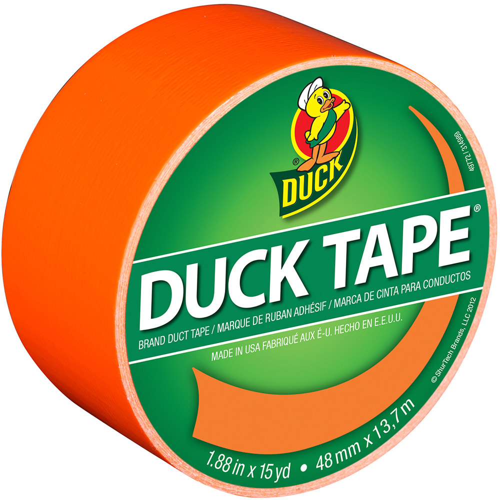 Duck 48mm x 13.7m Neon Orange Duct Tape Image 1