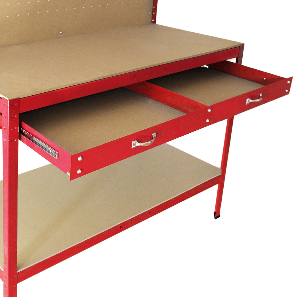 Monster Shop Red Workbench with Pegboard Image 5