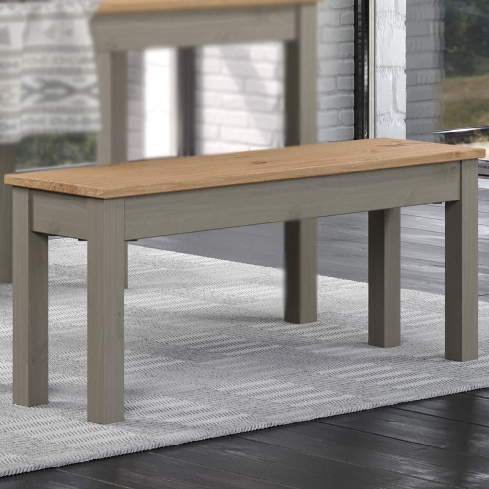 Core Products Corona 2 Seater Grey Dining Bench Image 1