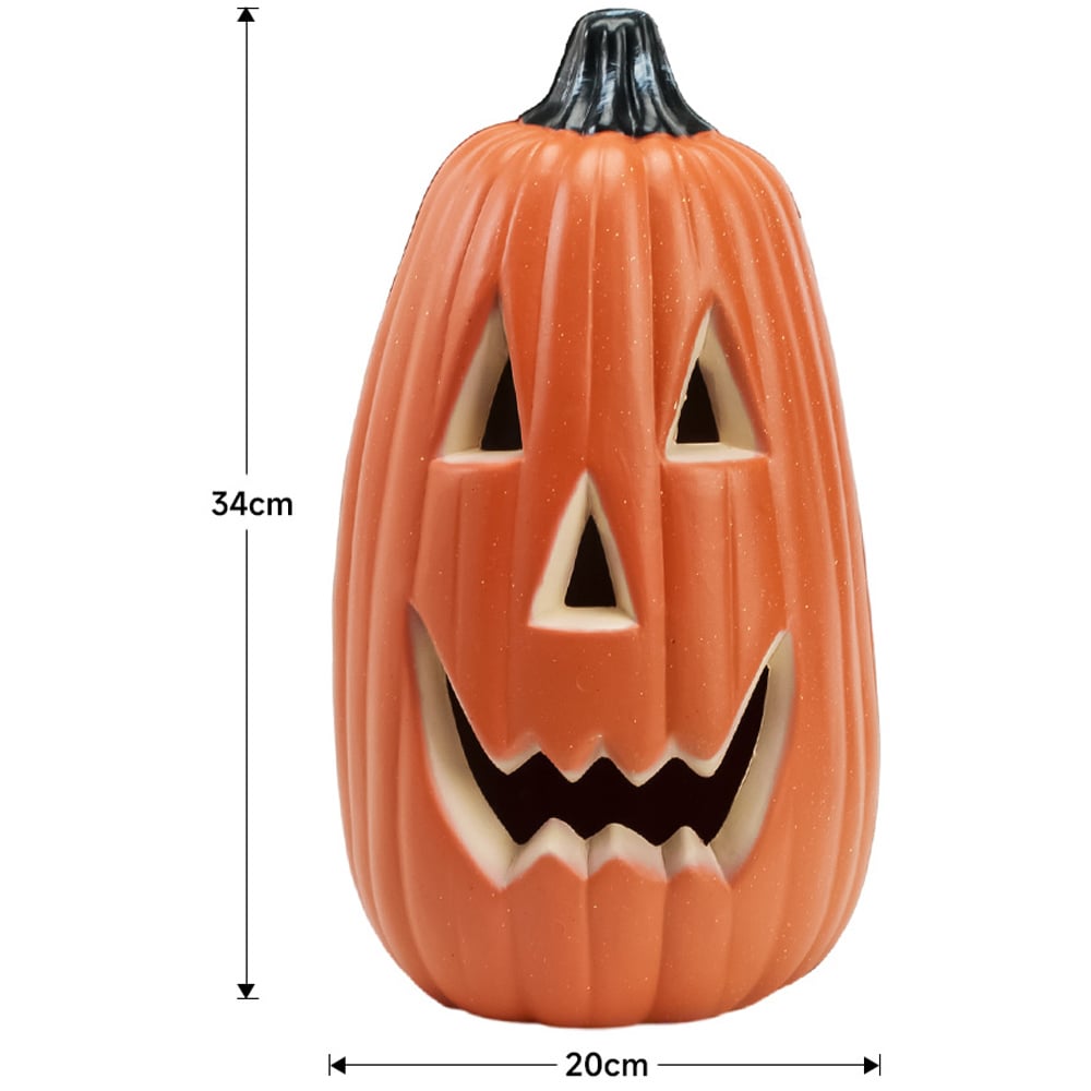Living and Home Halloween Thin Pumpkin LED Lantern 34cm Image 7