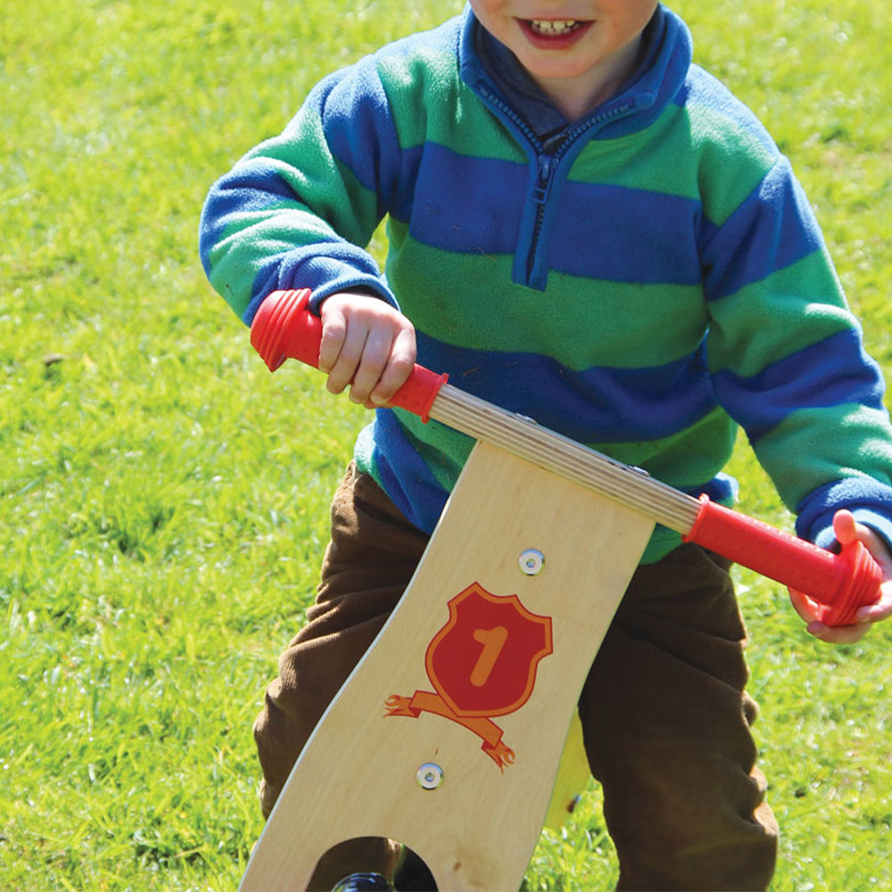 Bigjigs Toys Wooden Balance Bike Red Image 2