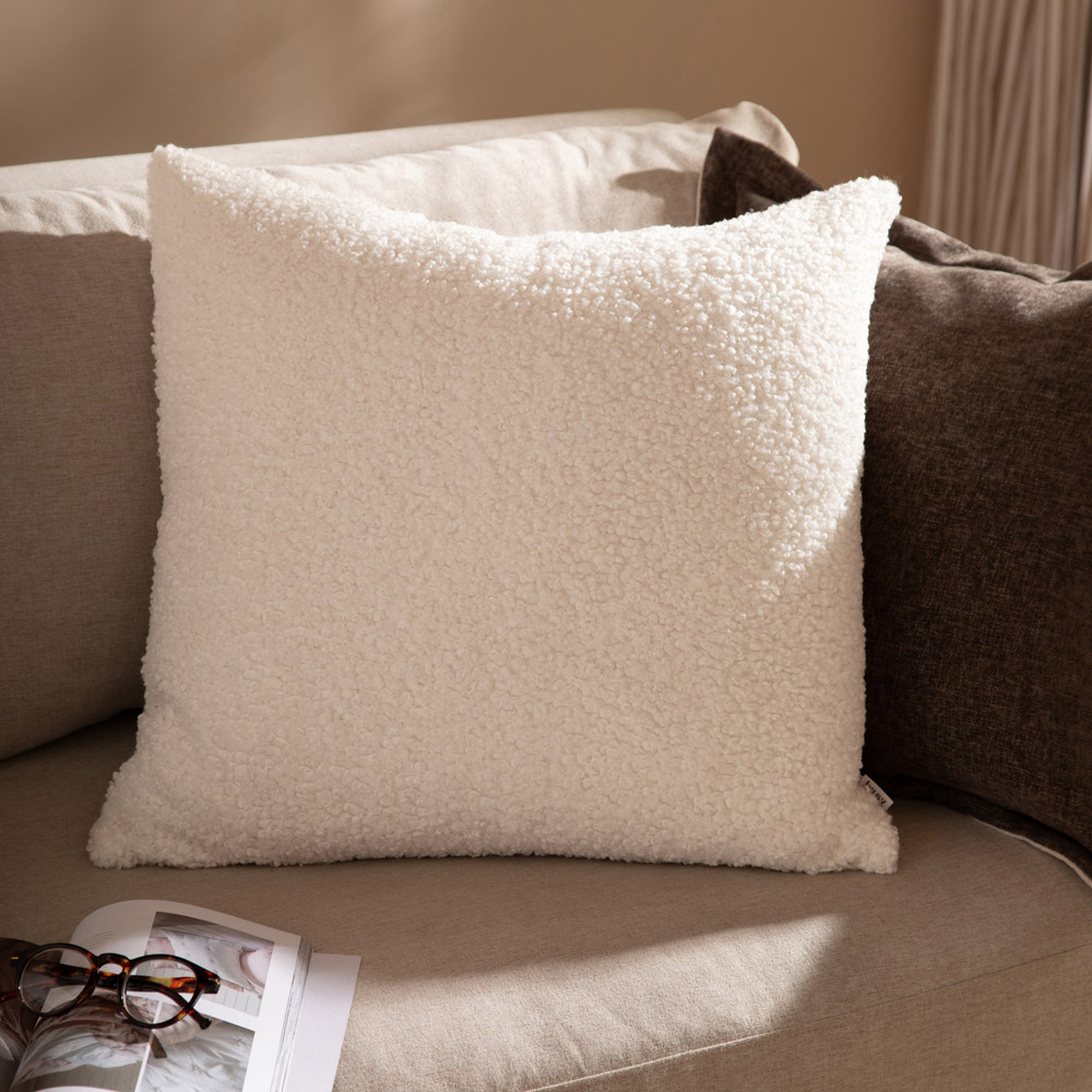 Yard Cabu Ecru Chunky Boucle Cushion 55 x 55cm Image 2
