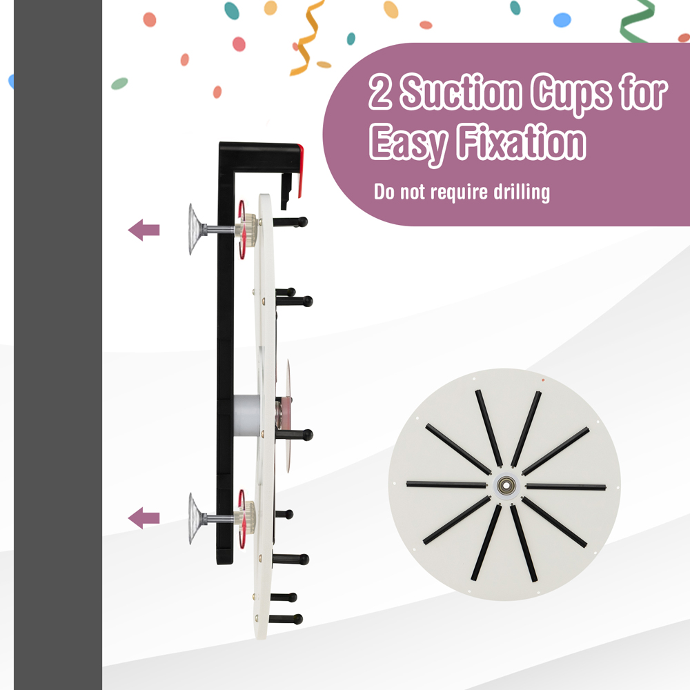 Costway Wall Mounted Spinning Prize Wheel 38cm Image 7