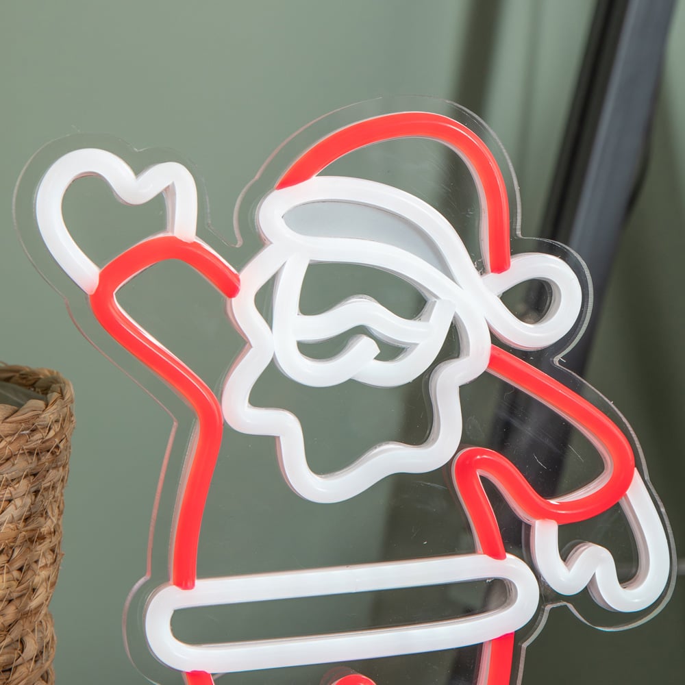 Samuel Alexander Multicolour LED Waving Santa Table Top Neon Sign 25 x 21cm Image 6