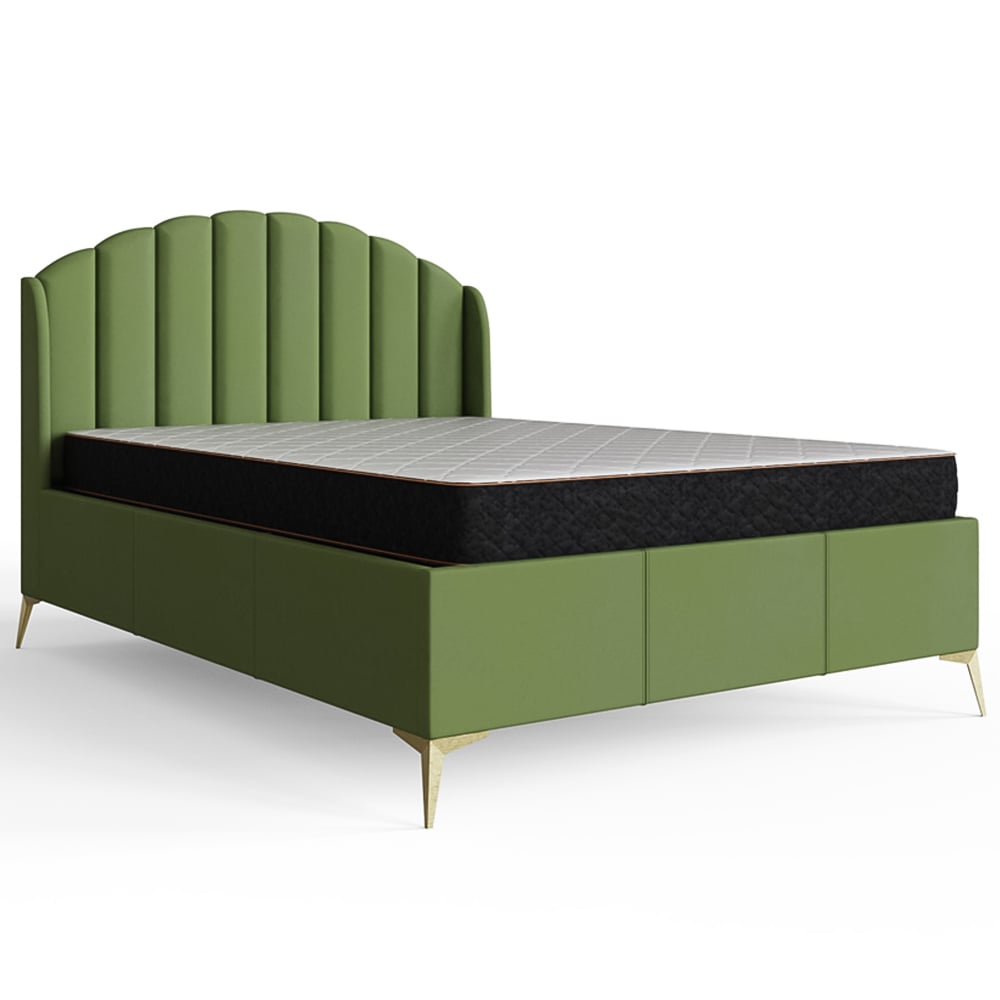 GFW Pettine King Size Green End Lift Ottoman Bed Image 3