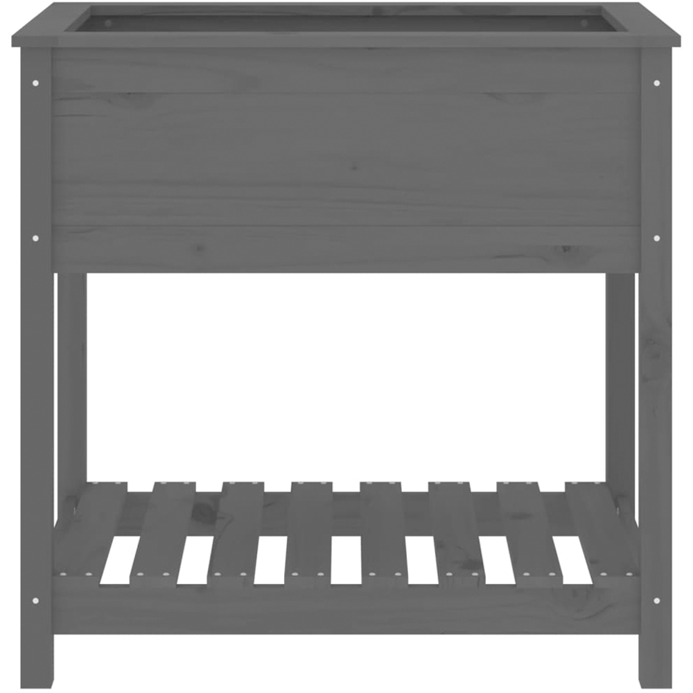 vidaXL Single Shelf Grey Solid Pine Wood Garden Planter 82.5 x 54 x 81cm Image 4