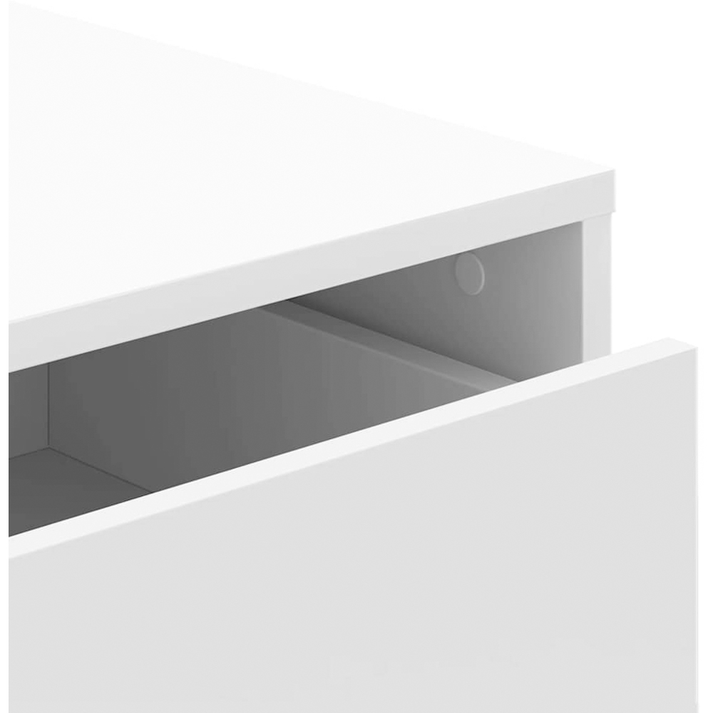 vidaXL 3 Drawer White Engineered Wood Chest of Drawers Image 7