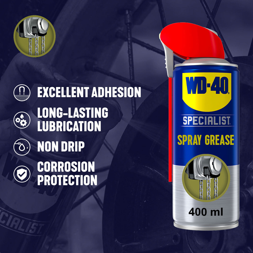 WD-40 Specialist High Performance Lubrication Grease Spray 400ml Image 4
