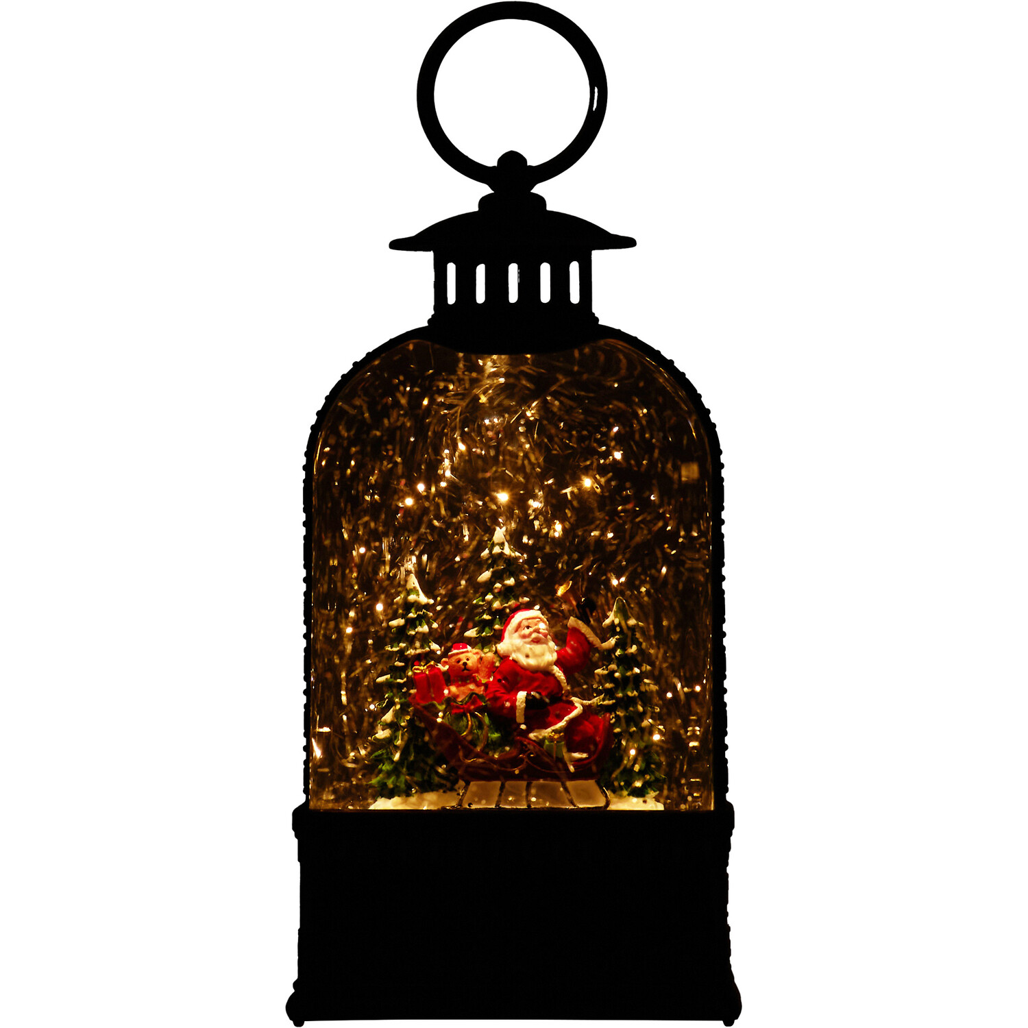 LED Santa Sleigh Scene Lantern - Bronze Image 5