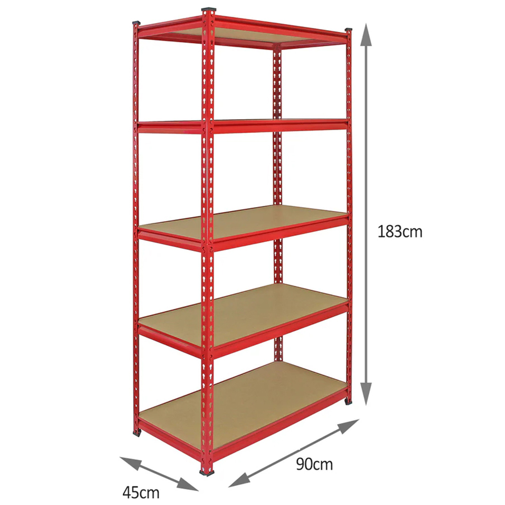 Monster Shop Z-Rax Red Metal Racking Units with Mallet 90cm 4 Pack Image 6