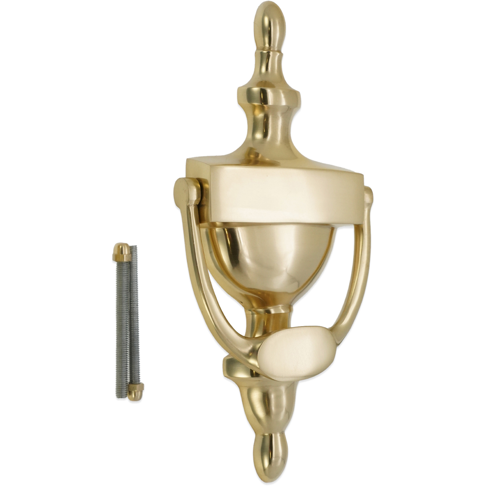 Spira Brass Polished Brass Victorian Large Door Knocker Image 4