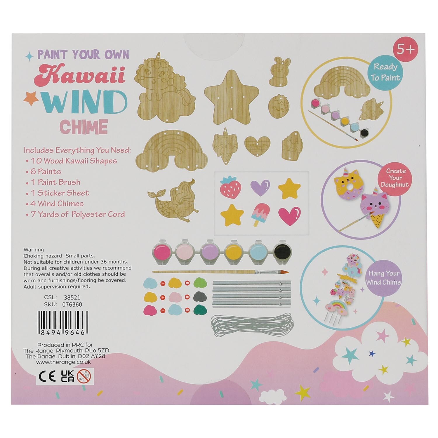 Crafty Club Paint Your Own Kawaii Wind Chime Image 2