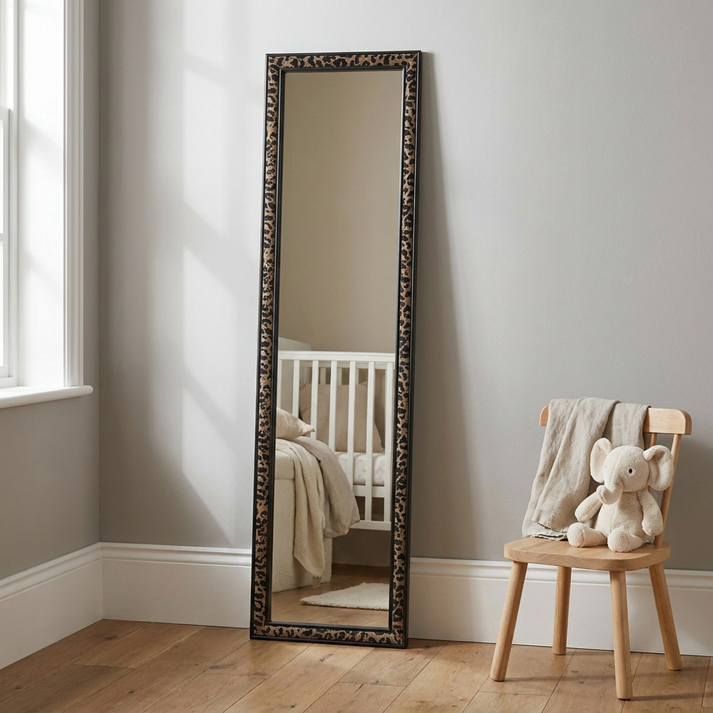 Leopard Print Dress Mirror Black Image 6