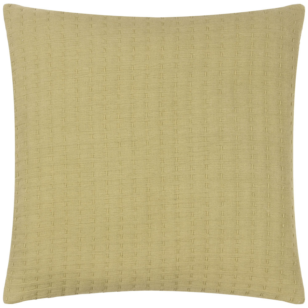 Yard Hush Avocado Cotton Linear Cushion Image 3