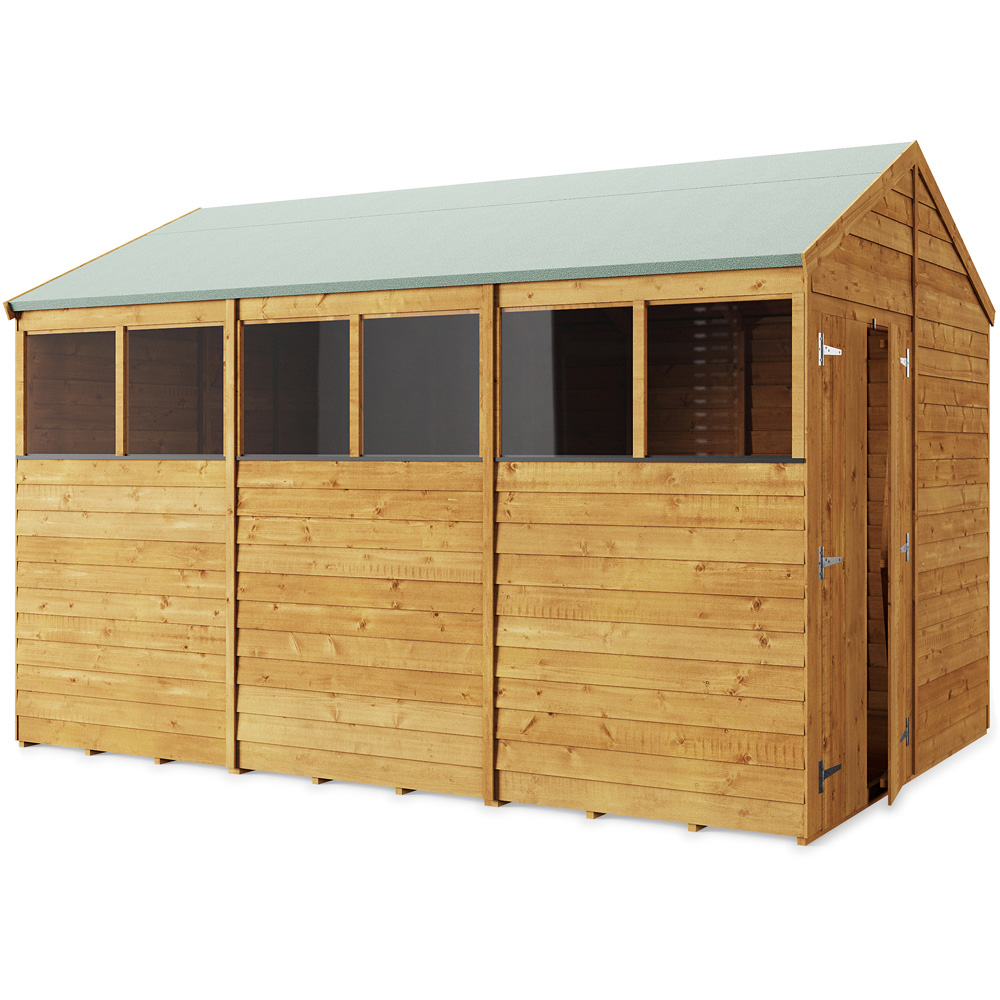 StoreMore 12 x 8ft Double Door Overlap Apex Shed with Window Image 2