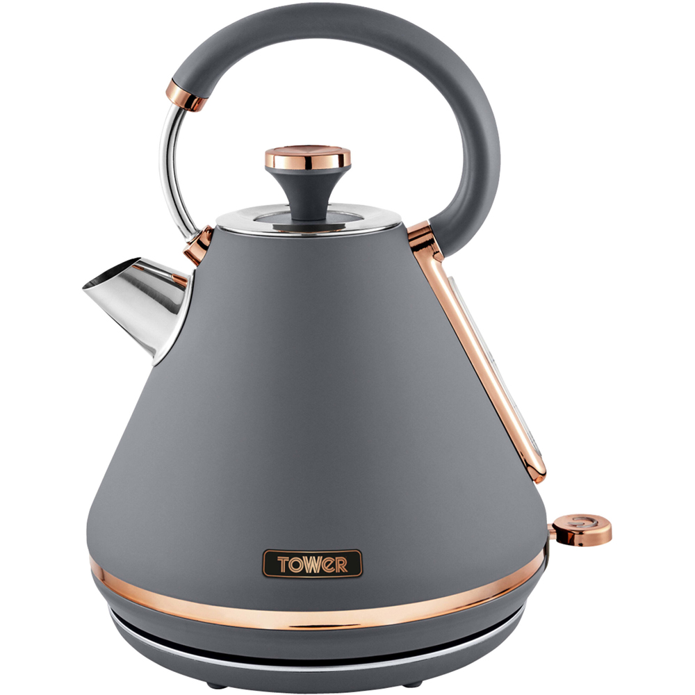 Tower T10044RGG Cavaletto Grey 1.7L Pyramid Kettle 3KW Image 1